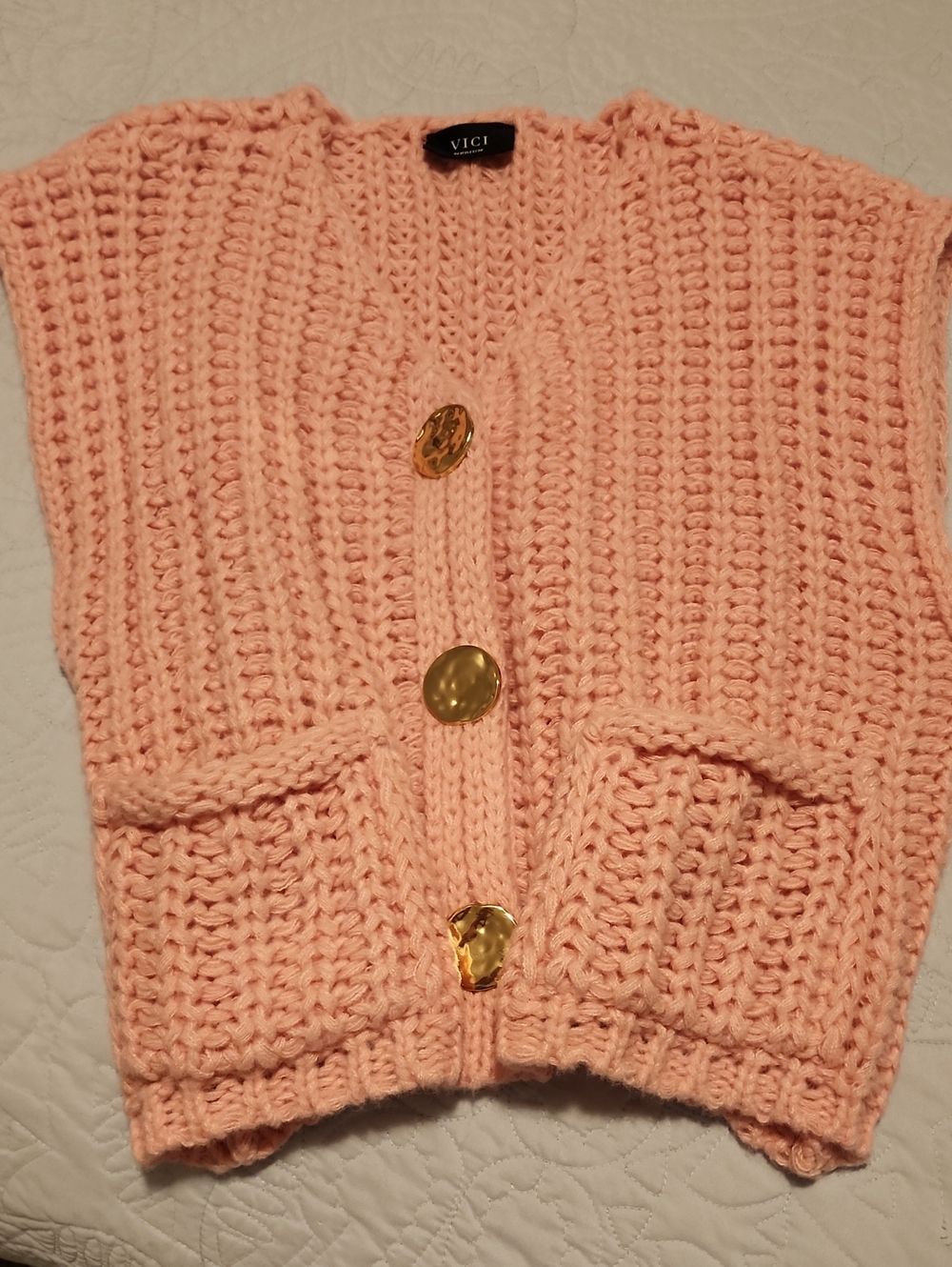 Chunky Bubblegum Pink Vest Sz Medium
